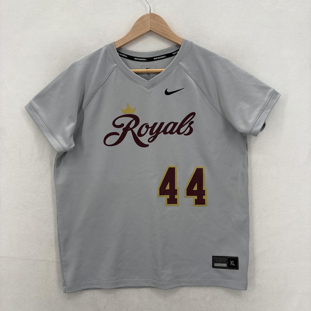 Kansas City Royals Baseball Jersey Shirt Boys XL Gray #44 MLB Baseball Nike